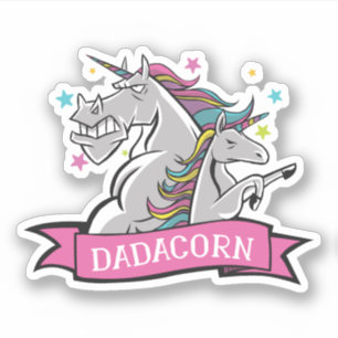 Funny Dadicorn Unicorn Dad and Kid Gift Graphics