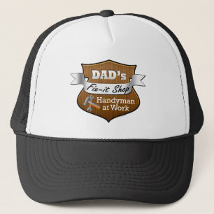 Funny Dad's Fix-it Shop Handy Man Father's Day Trucker Hat