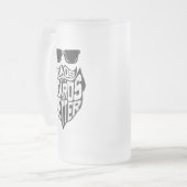 FUNNY DADS WITH BEARDS ARE BETTER FATHERS DAY FROSTED GLASS BEER MUG (Front Left)