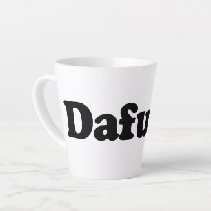Funny dafuq humour latte mug