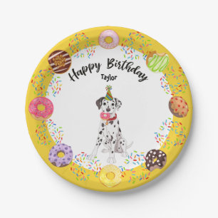 Funny Dalmatian Birthday Party Paper Plate