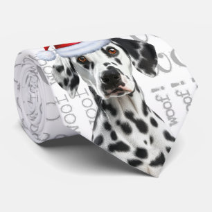 Funny Dalmatian Christmas Dog Lover Tie