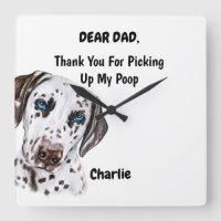 Funny Dalmatian Dad Watercolor Canine Art