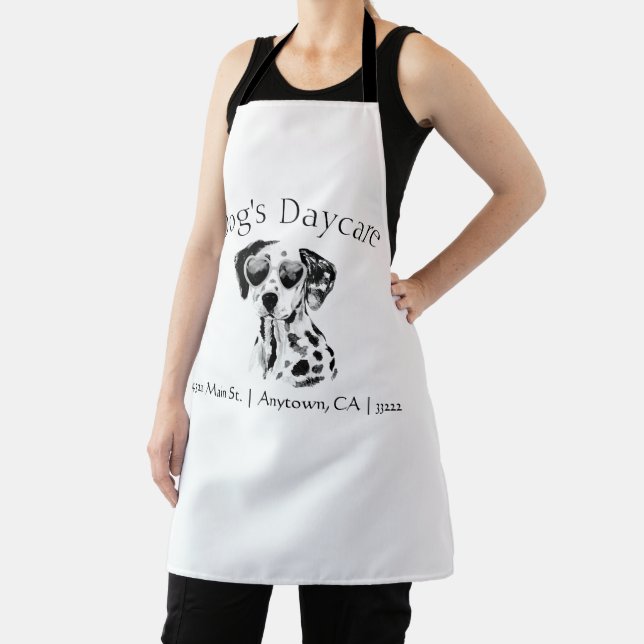 Funny Dalmatian Dog Business   Apron (Insitu)