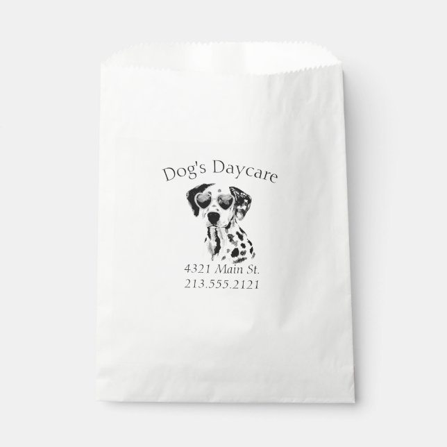 Funny Dalmatian Dog Business Favour Bag (Front)