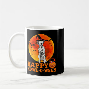 Funny Dalmatian Dog Halloween Happy Howl-O-Ween Coffee Mug