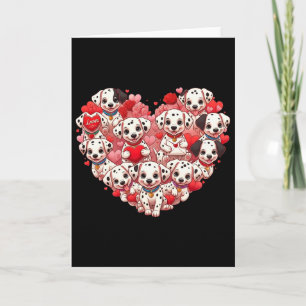 Funny Dalmatian Heart Valentine Dalmatian Womens M Card