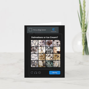 Funny Dalmatian Or Ice Cream Meme Dog Mom Dog Dad Card