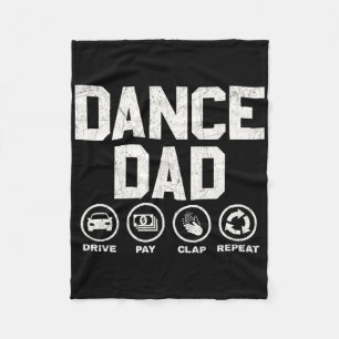 Funny Dance Dad Proud Dancer Dancing Father Men Fleece Blanket