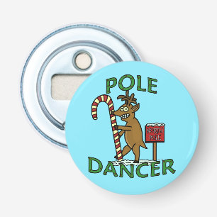 Funny Dancer Christmas Reindeer Pun Bottle Opener