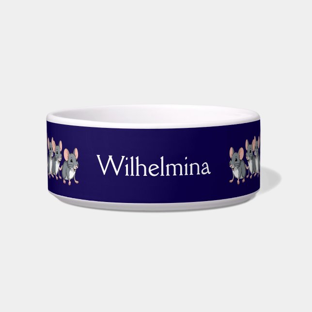 Funny Dancing Mice Personalized Cat Food Bowl (Front)