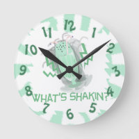Funny Dancing Milkshake Cartoon Slogan 