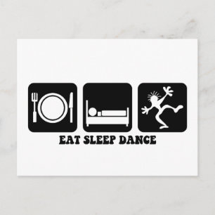 Funny dancing postcard