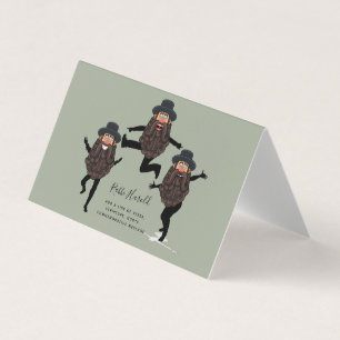 FUNNY Dancing RABBI Personalized with Text Business Card