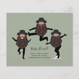 FUNNY Dancing RABBI Personalized with Text Flyer