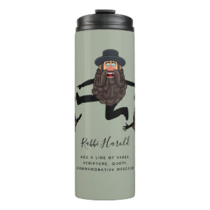 FUNNY Dancing RABBI Personalized with Text Thermal Tumbler