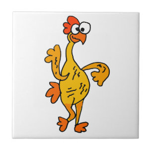 Funny Dancing Rubber Chicken Tile