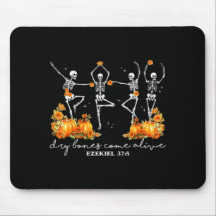 Funny Dancing Skeleton Dry Bones Come Alive Hallow Mouse Pad