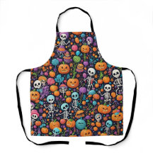 Funny Dancing Skeletons All-Over Print Apron