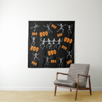 Funny Dancing Skeletons Halloween Backdrops
