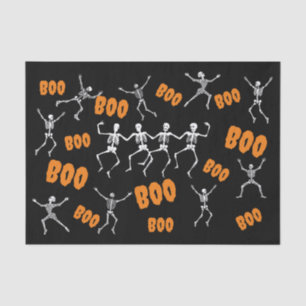 Funny Dancing Skeletons Halloween Tissue Paper