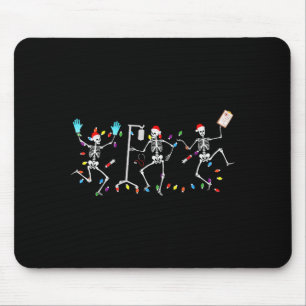Funny Dancing Skeletons Nicu Er Nurse Registered N Mouse Pad