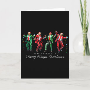 Funny Dancing Trump Merry Mega Christmas President Card
