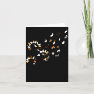 Funny Dandelion Bunny Flower  Card