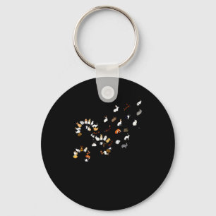 Funny Dandelion Bunny Flower  Keychain