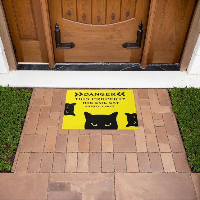 Funny Dangerous Cat Doormat (Outdoor)
