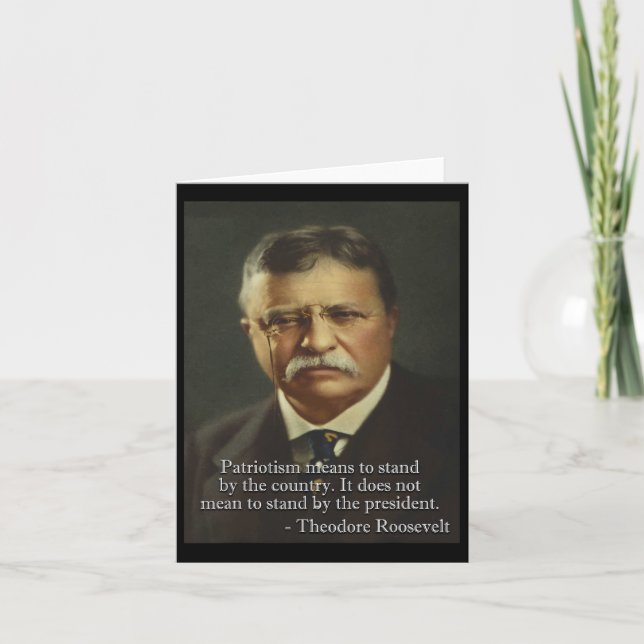Funny Dank Meme Designs Theodore ' Roosevelt Meme  Card (Front)