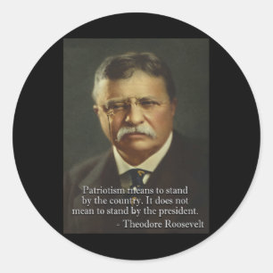 Funny Dank Meme Designs Theodore ' Roosevelt Meme  Classic Round Sticker