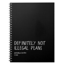Funny Dark Humour Notebook, Sarcastic Journal, 