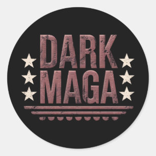 Funny DARK MAGA 2024 Classic Round Sticker