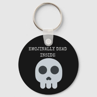 Funny dark skull emoji  keychain