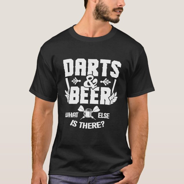 funny dart  beer  funny dart  Sociability and dart T-Shirt (Front)