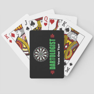 Funny Dart Game Lover Playing Cards