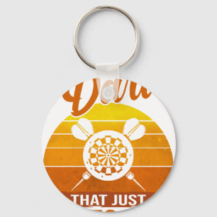 Funny Darting Dart Player That One Dart Design Dar Keychain