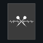 Funny Darts Heartbeat Awesome for Dart Enthusiasts Postcard<br><div class="desc">Celebrate your love for darts with this cool heartbeat design. Perfect for dads and grandpas who are passionate about throwing darts,  this tee is a great gift for birthdays,  Christmas,  Thanksgiving,  or Halloween. Show off your hobby with humour and style</div>