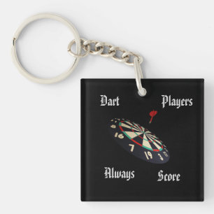 Funny Darts Players Scoring, Keyring