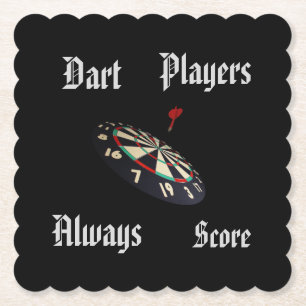 Funny Darts Players Scoring,  Paper Coaster