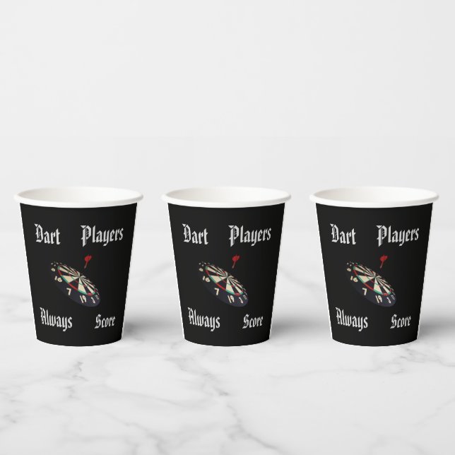 Funny Darts Players Scoring, Paper Cups (Multi)