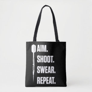 Funny Darts Problem Dartboard Fun Hobby Dart Playe Tote Bag