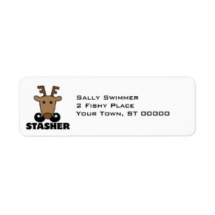 funny dasher stasher moustache reindeer