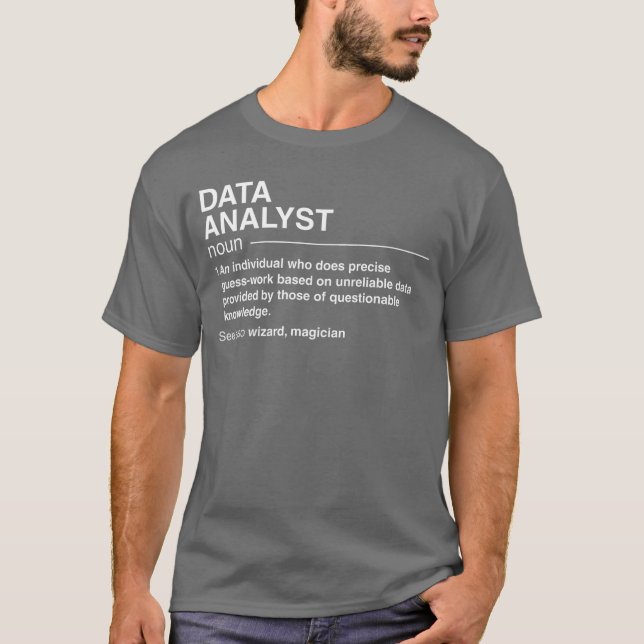 Funny Data Analyst Definition Data Scientist Small T-Shirt (Front)