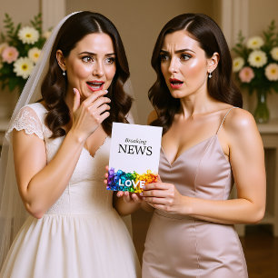 🌈 funny DATE Wedding change Painted With Love Enclosure Card