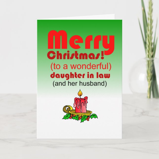 funny daughter in law and son Christmas Card (Front)