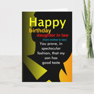 funny daughter in law birthday card