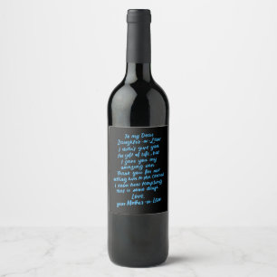 Funny Daughter in Law To My Dear Daughter In Law Wine Label