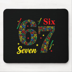 Funny day 3.14 symbol 67 meme math joke gen z humo mouse pad